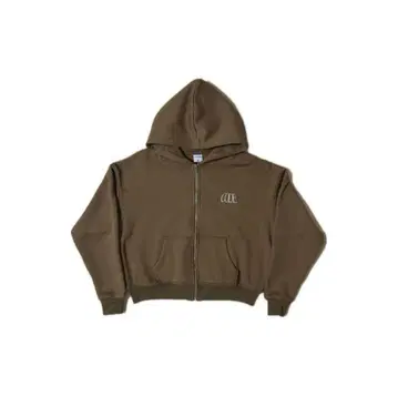 coast.delirante 쇼트 기장 지퍼 후드티 브라운 L