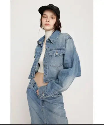 SLY 워시드 데님 셔츠 자켓 씨