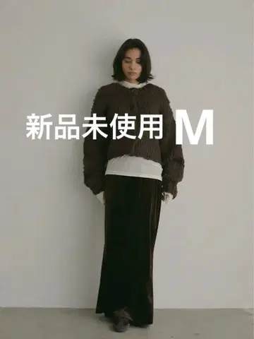 etre tokyo I라인 벨로아 스커트 브라운 M