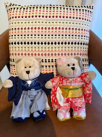 STARBUCKS 기모노 곰 봉제 인형 세트
