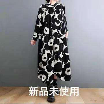 마리메꼬풍 꽃무늬 원피스 롱 원피스 미사용 새상품