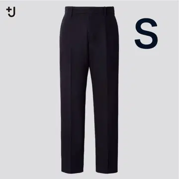 UNIQLO +J 울 블렌드 이지 팬츠 네이비 S