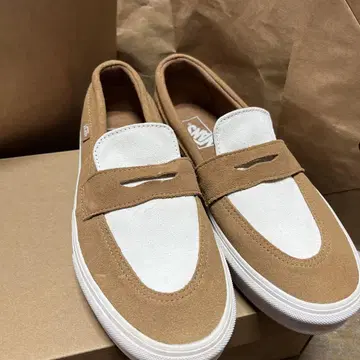 VANS 슬립온 브라운/화이트