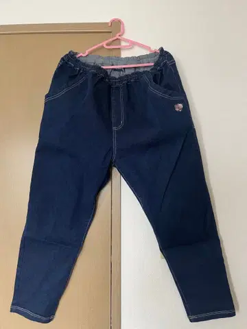 drug store's 다크 블루 데님 팬츠 허리밴딩
