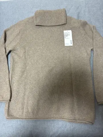 MUJI LABO 캐시미어 터틀넥 스웨터 M 모카 브라운