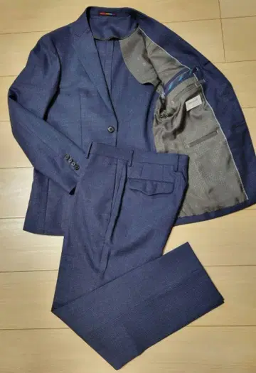 [ 새상품급 ] 오리히카 재킷 팬츠 수트 네이비  무지