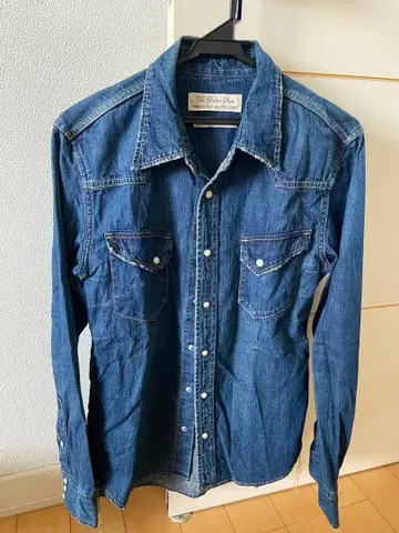 레미 릴리프 데님 셔츠 M 다크 네이비