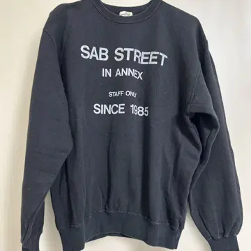 구제 의류 SAB STREET 블랙 맨투맨