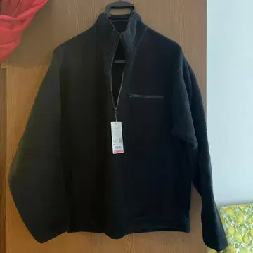 블랙 플리스 자켓 M