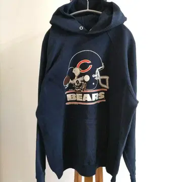 Bears 스누피 후드 부착 트레이닝복 네이비