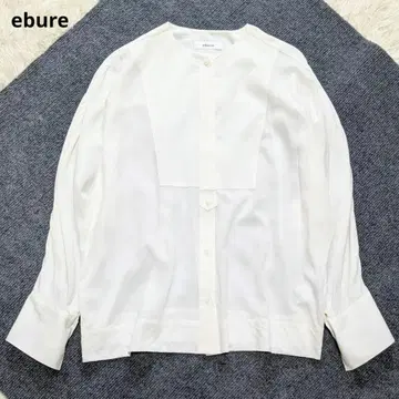 ebure 에부르 블라우스 긴팔 밴드 카라 화이트 M