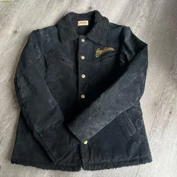 인디언 모토사이클 스웨이드 자켓 보아 옷깃 L size