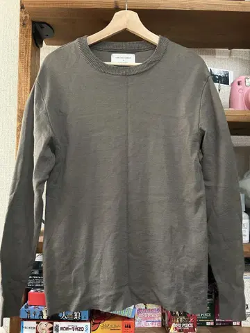 UNITED TOKYO 코튼 니트 스웨터 사이즈 2 올리브 그린