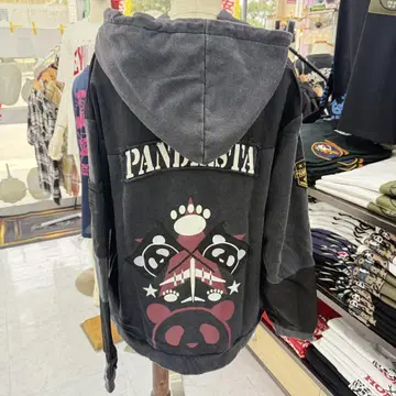 ( 57 ) PANDIESTA 팬더 모티브 후드 부착 후드티
