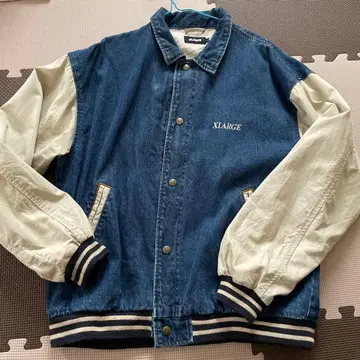 XLARGE 데님 바시티 자켓