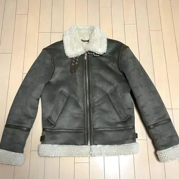 [ ZARA ] 카키 페이크 무스탕 보아 자켓 size:S