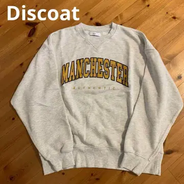 DISCOAT 헤비웨이트 칼리지 로고 맨투맨 Free