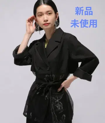 [ 새상품 미사용 ] HARE 시어 절개 미들 자켓