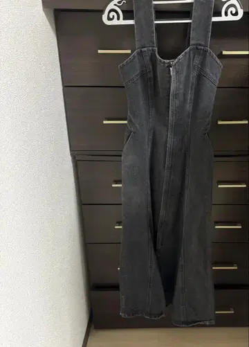 SNIDEL 데님 오버롤 스커트