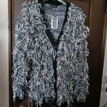 JEANASS 프린지 가디건 S