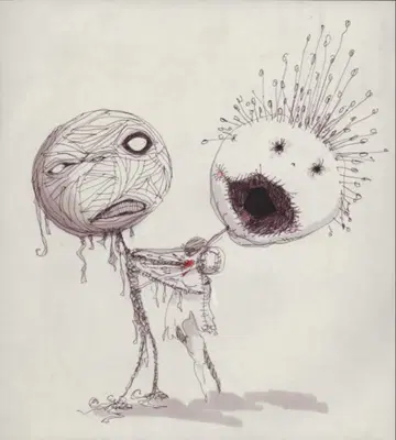 팀 버튼의 세계전 Oyster Boy 화이트 T셔츠 [미사용 새상품] S