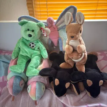 Ty 비니 베이비스 봉제 인형 세트 레어