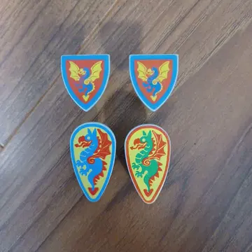 LEGO 부품 플래그 방패 드래곤 올드 레고