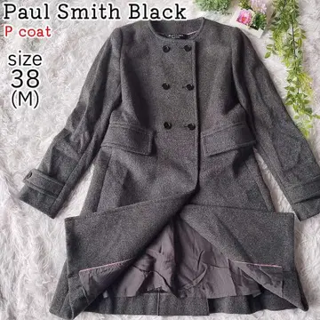 폴스미스 블랙 P코트 울 더블 그레이 M 무릎 기장 여성용