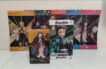 Grandista 탄지로 네즈코 피규어와 5종류의 클리어 파일 세트
