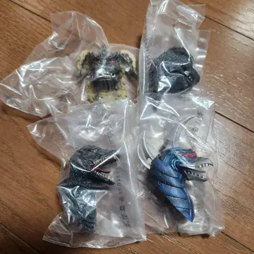 제일복권 고질라 대괴수 열전 G G상 몬스터 헤드 마그넷 4종 세트