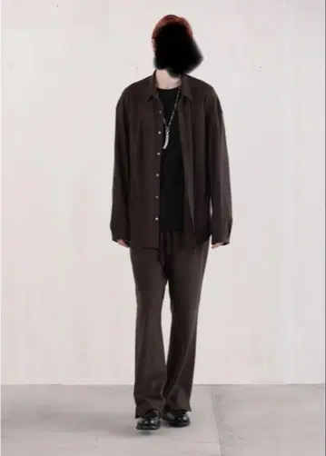 MB 하이엔드 비슈 울 클래식 이지 슬랙스 다크 브라운 L