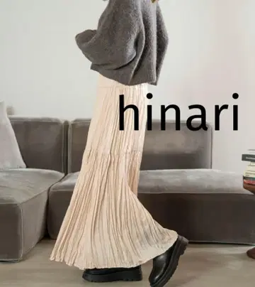 hinari 빈티지 새틴 와셔 스커트 S
