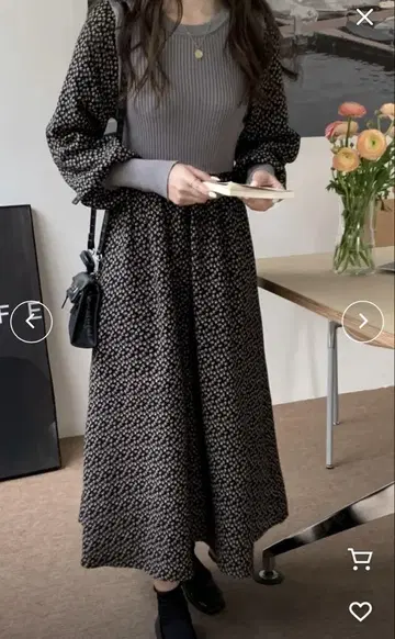 이소재 도킹 리브 니트 롱 원피스 그레이 S 사이즈