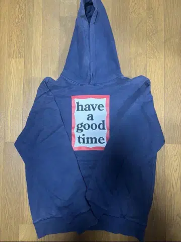 have a good time 후드티 네이비 구 로고