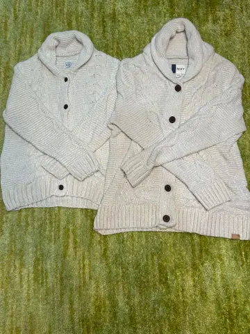 [ 부모 자식 페어 ] ROXY 아이보리 케이블 니트