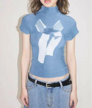 musubore pleatsed print tops 플리츠 상의