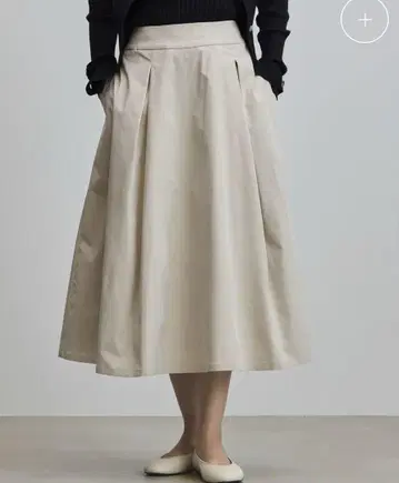 소에주 리몬타 턱 스커트 베이지 L