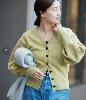 허리 리브 마크 가디건