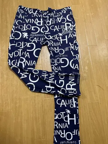 Gotcha 로고 프린트 네이비 팬츠