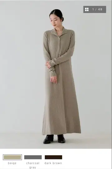 crewre 프론트 플라이니트 원피스 사이즈 2