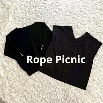 Rope Picnic 슬리브리스 상의 (블랙)