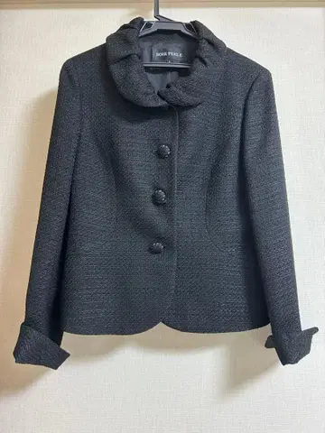 도쿄 소와르 SOIR PERLE 트위드 자켓 포멀 블랙