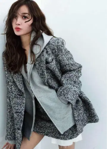 sheller 셰리에 herringbone 자켓 코트