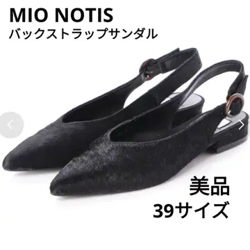 새상품급 MIO NOTIS 스틸레토 샌들 백 스트랩 블랙