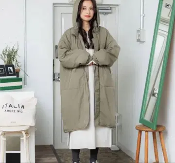 coca 충전솜 몬스터 후드티 오버 사이즈 코트 남녀 공용