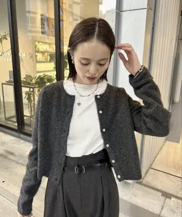 mystic PARIS 자수 가디건