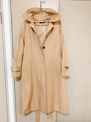 StyleNote 카라 부착 베이지 롱 코트
