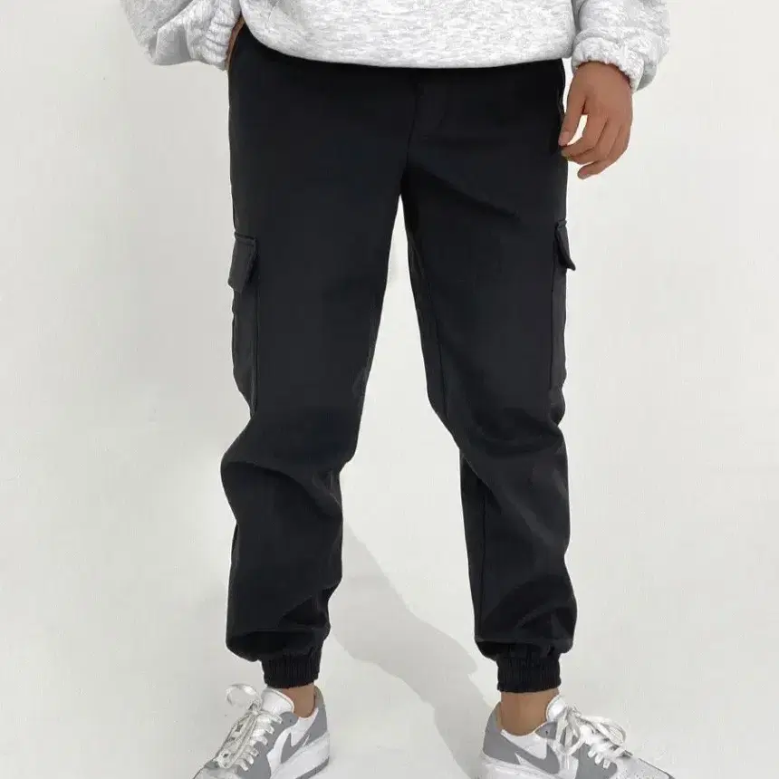 Winter brushed jogger cargo pants, biscuit banding pants, work pants