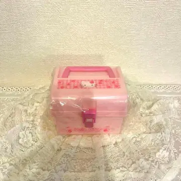 레어 카멜리아 로즈 키티 수납 박스 손잡이 포함 BOX 핑크