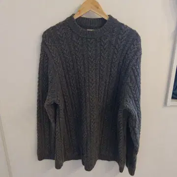 steven alan 그레이 케이블 니트 L